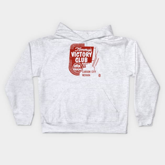 Vintage Victory Club Carson City Nevada Kids Hoodie by StudioPM71